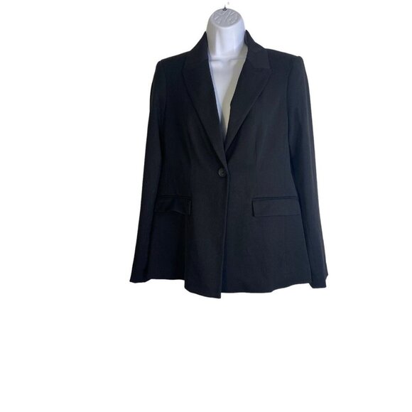 Calvin Klein Womens One-Button Front Blazer Jacket Career Office Size Small‎ - Picture 1 of 10